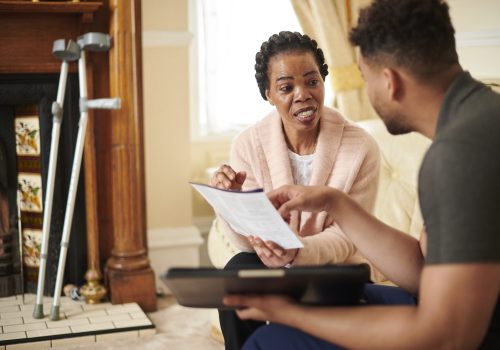 housing officer visits tenant
